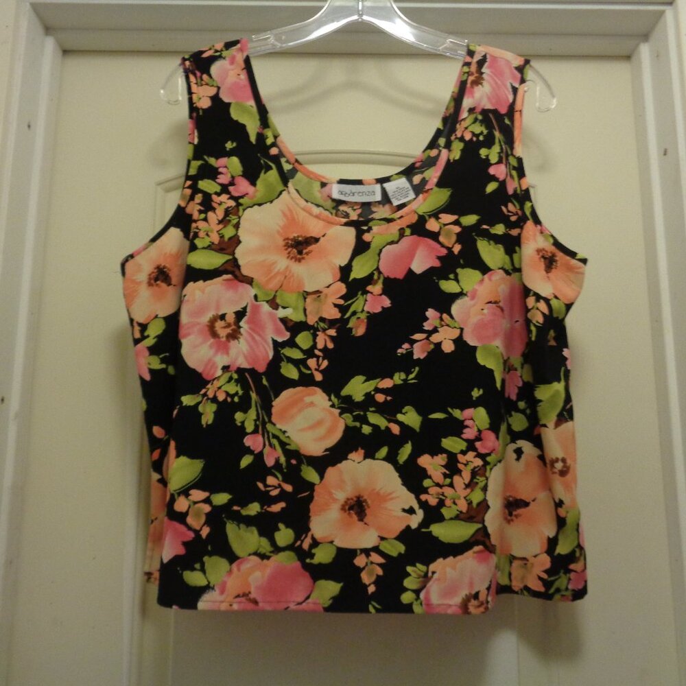 PRETTY GIRL SWEET GIRL FLOWERS TANKY BLOUSE X LG BY APPARENZA